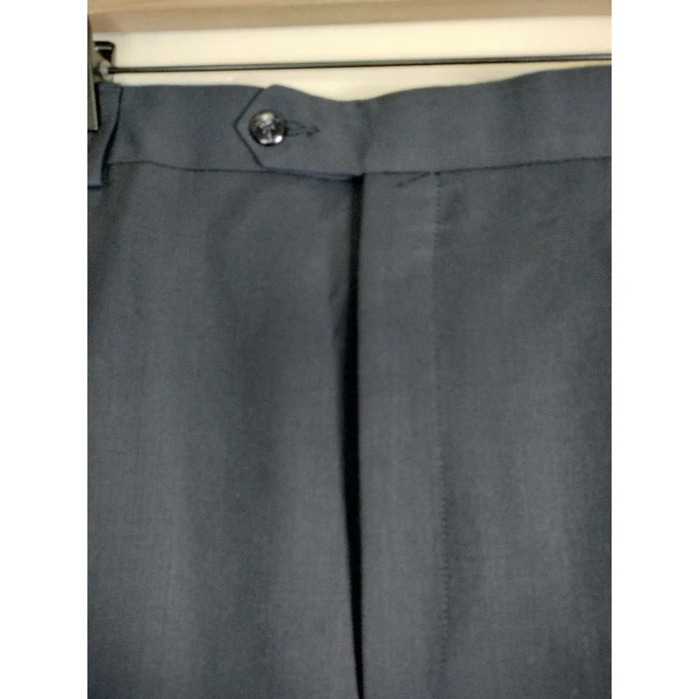 NWT Jos A Bank Executive Collection Mens Pants 40R Navy Blue 100% Wool Pleated